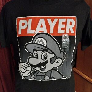 Super Mario Med Men's Black Short Sleeve T-shirt Gaming Racing